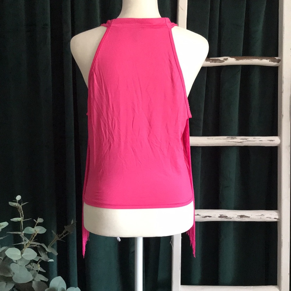 Pink Fringe Halter Top - Picture 4 of 4